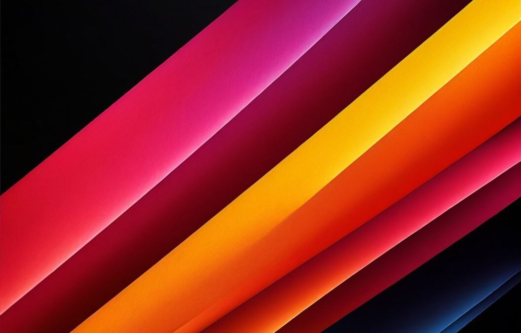 Gradientowe linie w neonowych kolorach