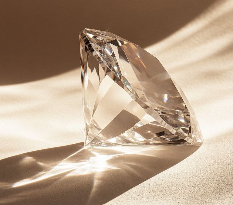 Diament na delikatnym tle